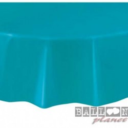 Tovaglia Plastica Tonda Turchese Teal 205 cm
