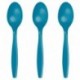 10 Cucchiai Plastica Turchese Teal 16 cm