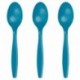 10 Cucchiai Plastica Turchese Teal 16 cm