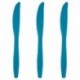24 Coltelli Plastica Turchese Teal 18 cm