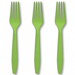 10 Forchette Plastica Verde Lime 16 cm