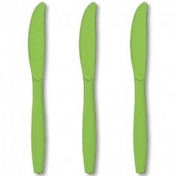 10 Coltelli Plastica Verde Lime 16 cm