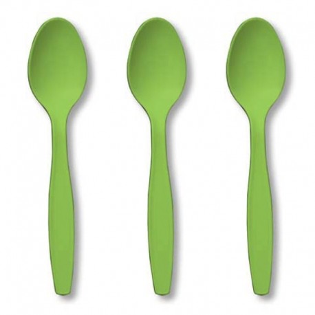 24 Coltelli Plastica Verde Lime 18 cm