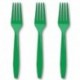 10 Forchette Plastica Verde Smeraldo 16 cm