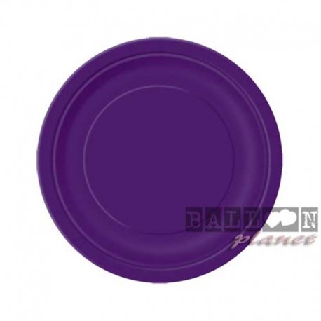 20 Piatti Tondi Carta Viola Scuro 18 cm