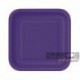 16 Piatti Quadrati Carta Viola Scuro 18 cm