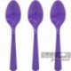 10 Cucchiai Plastica Viola Scuro 16 cm