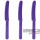 24 Coltelli Plastica Viola Scuro 18 cm