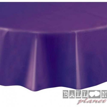 Tovaglia Plastica Tonda Viola Scuro 205 cm