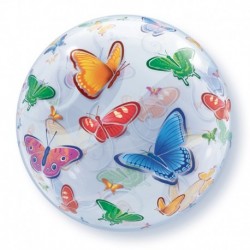 Pallone Deco Bubble Farfalle 56 cm