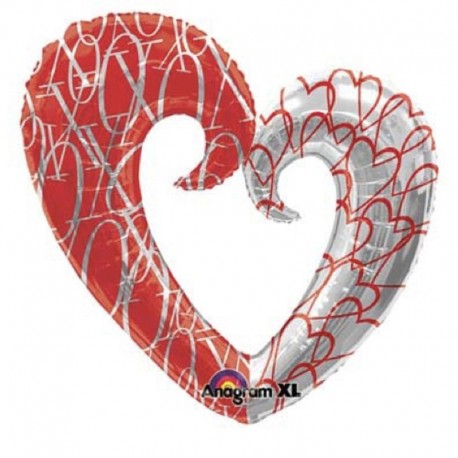 Pallone Cuore Bucato 70 cm