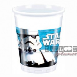 8 Bicchieri Plastica Star Wars 200 ml