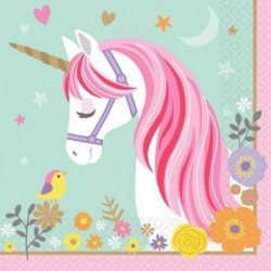 16 Tovaglioli Carta Unicorno 33x33 cm