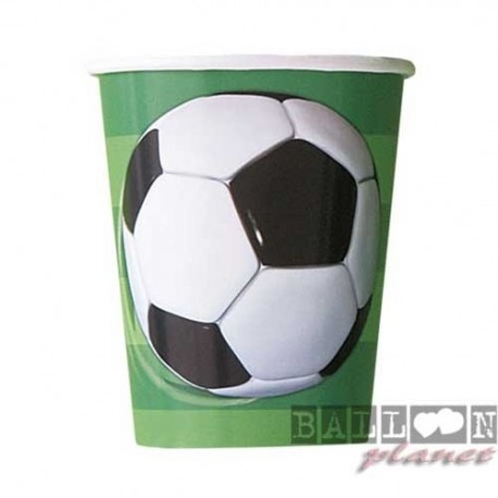 8 Bicchieri Carta Calcio 266 ml