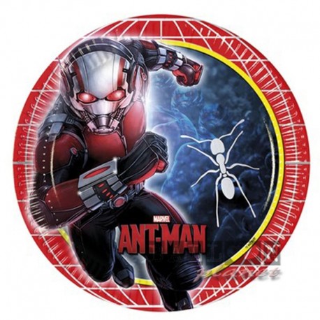 8 Piatti Tondi Carta Ant Man 23 cm
