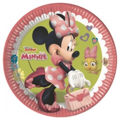 8 Piatti Tondi Carta Minnie 23 cm