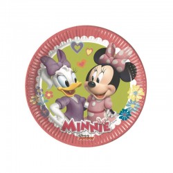 8 Piatti Tondi Carta Minnie 20 cm