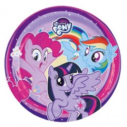 8 Piatti Tondi Carta Little Pony 23 cm