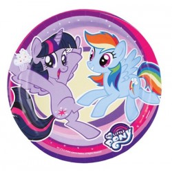 8 Piatti Tondi Carta Little Pony 18 cm