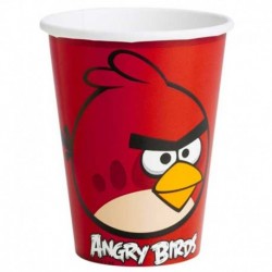 8 Bicchieri Carta Angry Bird 266 ml