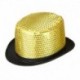 Cappello Cilindro Paillettes Oro