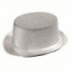 Cappello Cilindro Feltro Lurex Argento