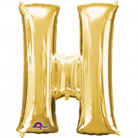 Pallone Lettera H Oro 90 cm