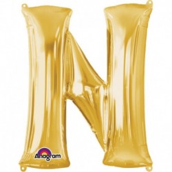 Pallone Lettera N Oro 90 cm