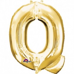 Pallone Lettera Q Oro 90 cm