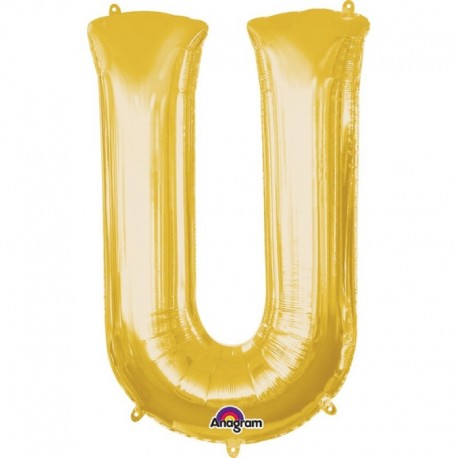 Pallone Lettera U Oro 90 cm