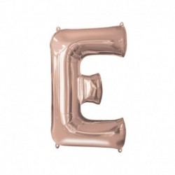 Pallone Lettera E Rosa Gold 40 cm