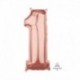 Pallone Numero 1 Rosa Gold 40 cm