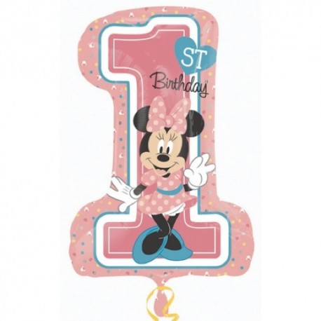 Pallone Minnie 1st Birthday 70 cm