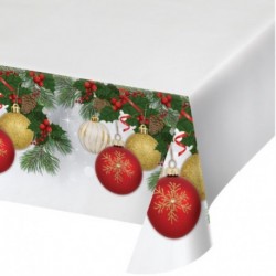 Tovaglia Plastica Natalizia Elegance 137x264 cm