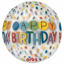 Pallone Orbz Happy Birthday