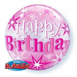 Pallone Bubble Happy Birthday 55 cm