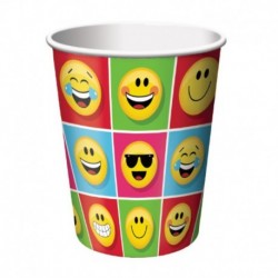 8 Bicchieri Carta Emoji 266 ml