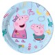 8 Piatti Tondi Carta Peppa Pig 23 cm