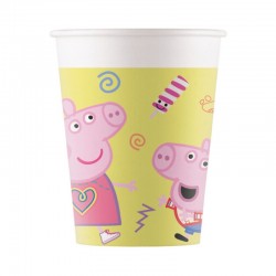 8 Bicchieri Carta Peppa Pig 266 ml