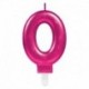Candela Numero 0 Fucsia 8 cm