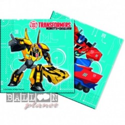 20 Tovaglioli Carta Transformers 33x33 cm
