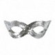 Maschera Tessuto Paillettes Argento