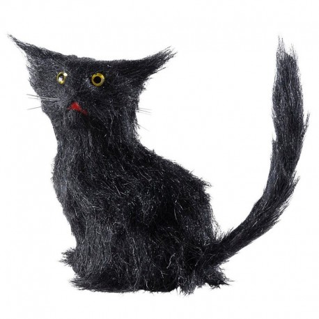 Gatto Peluche Nero 12 cm