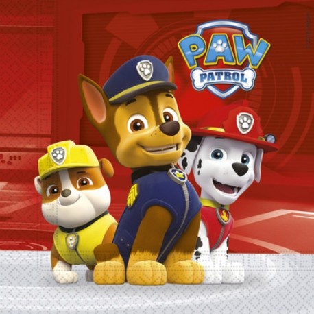 20 Tovaglioli Carta Paw Patrol 33x33 cm 