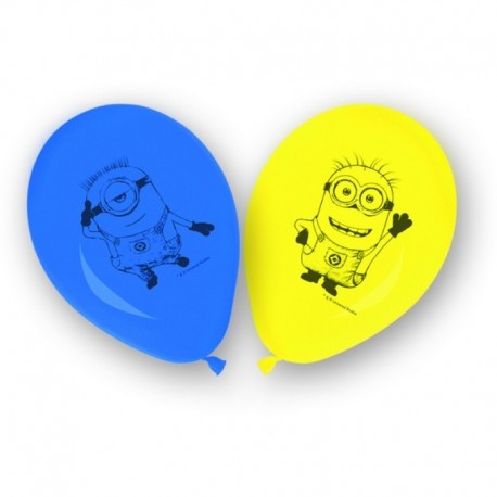 8 Palloncini Minions 24 cm