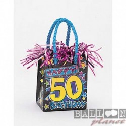 Pesetto Bag 50 Happy Birthday 14x7 cm