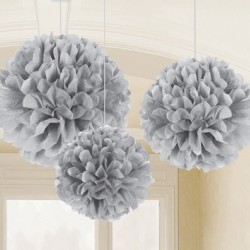  3 Fluffy Carta Argento 40 cm