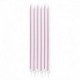 6 Candeline Matita Rosa Metal 15 cm
