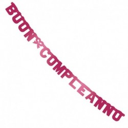 Festone Compleanno Fucsia 250 cm