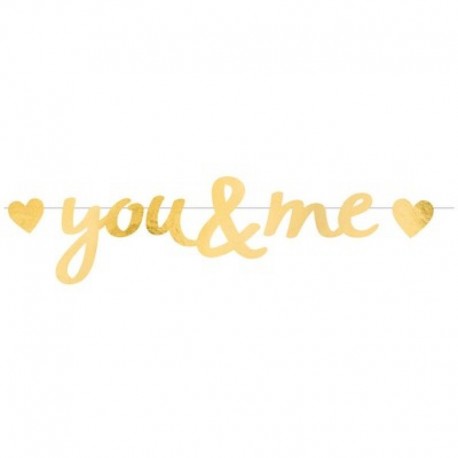 Festone You & Me Oro 90x20 cm